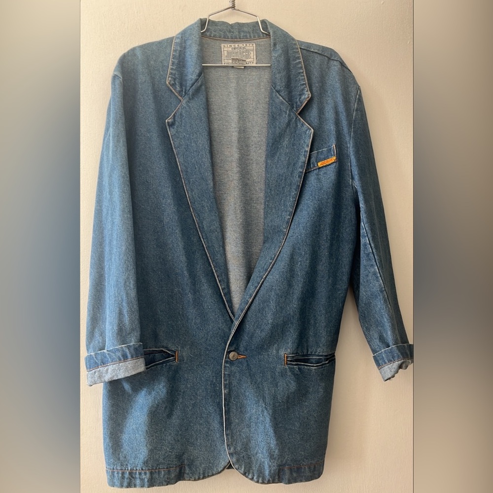 Jordache Classic Oversized Denim Blazer/Jacket Size L